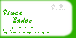 vince mados business card